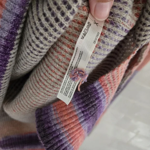 Anthropologie Daily Practice Franconia Half Zip Knit Tunic Sweater Pink Purple S - Picture 4 of 6